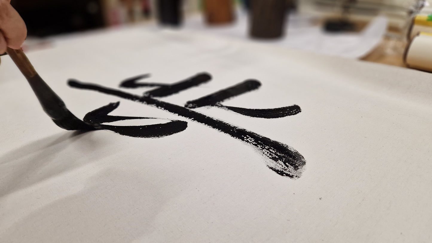 Chinese Kalligrafie Muurkaunst Gepersonaliseerd Wanddecoratie Kunst Handgemaakt Schilderij custom