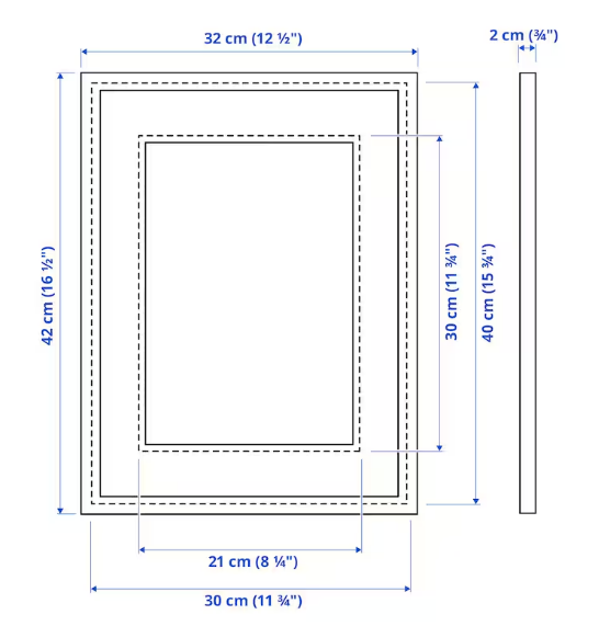 Cadres photo pour formats A3, A4, A5