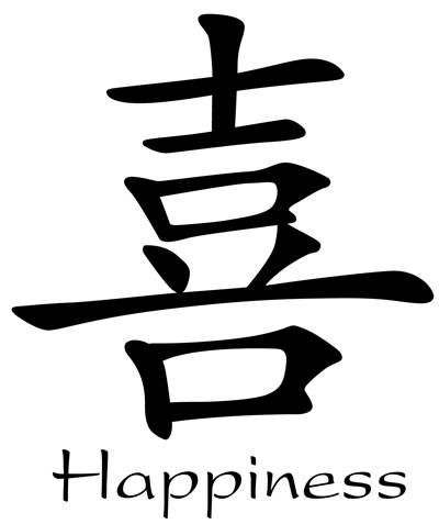 Top-10:  "Happiness" Handgemaakte Chinese Kalligrafie