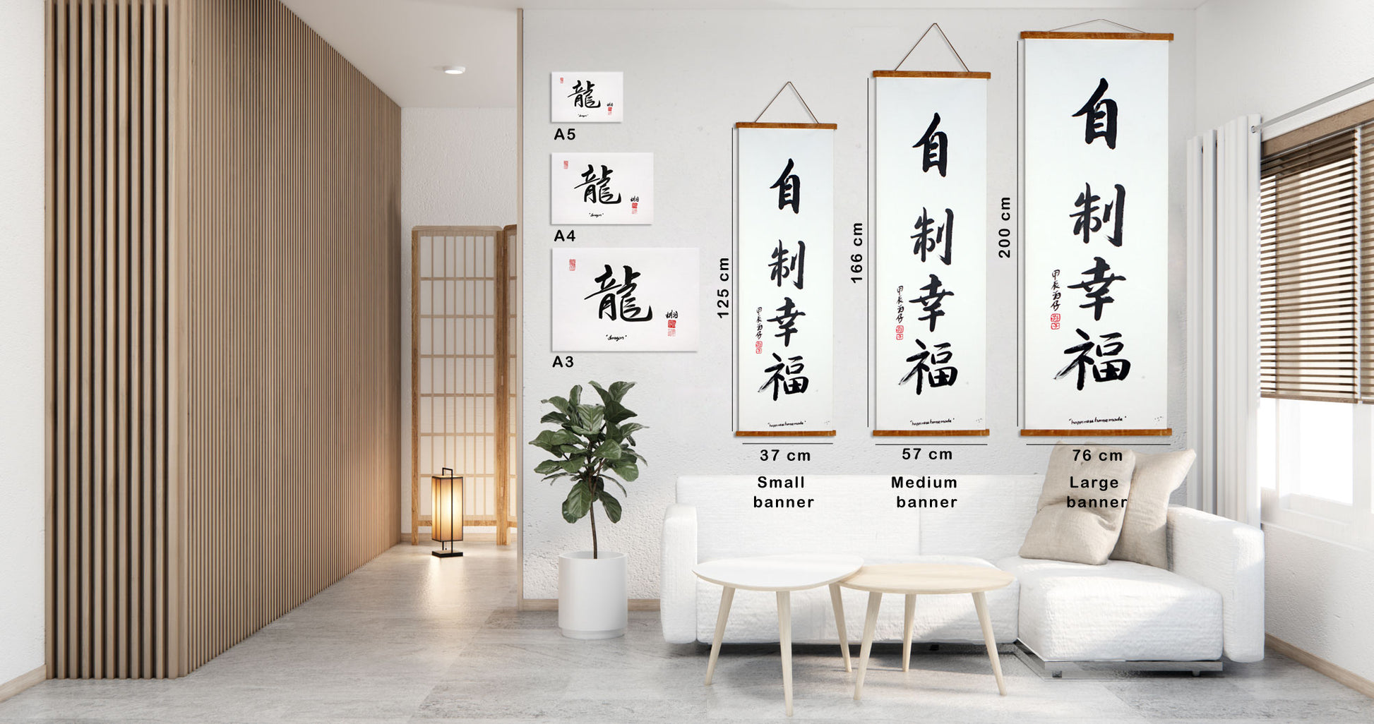 Chinese Kalligrafie Muurkaunst Gepersonaliseerd Wanddecoratie Kunst Handgemaakt Schilderij custom